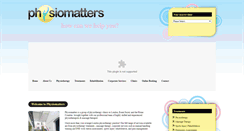 Desktop Screenshot of physiomatters.org.uk